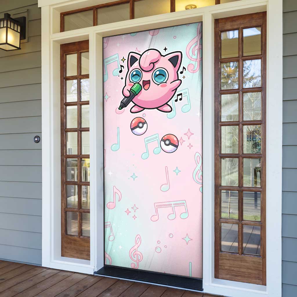Jigglypuff Door Cover Pastel Melody Pop Art