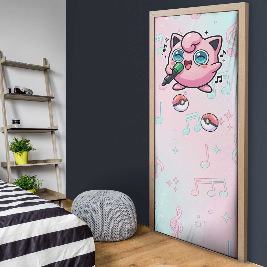 Jigglypuff Door Cover Pastel Melody Pop Art