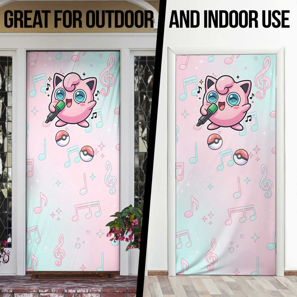 Jigglypuff Door Cover Pastel Melody Pop Art