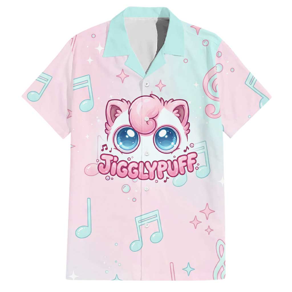 Jigglypuff Family Matching Summer Maxi Dress and Hawaiian Shirt Pastel Melody Pop Art