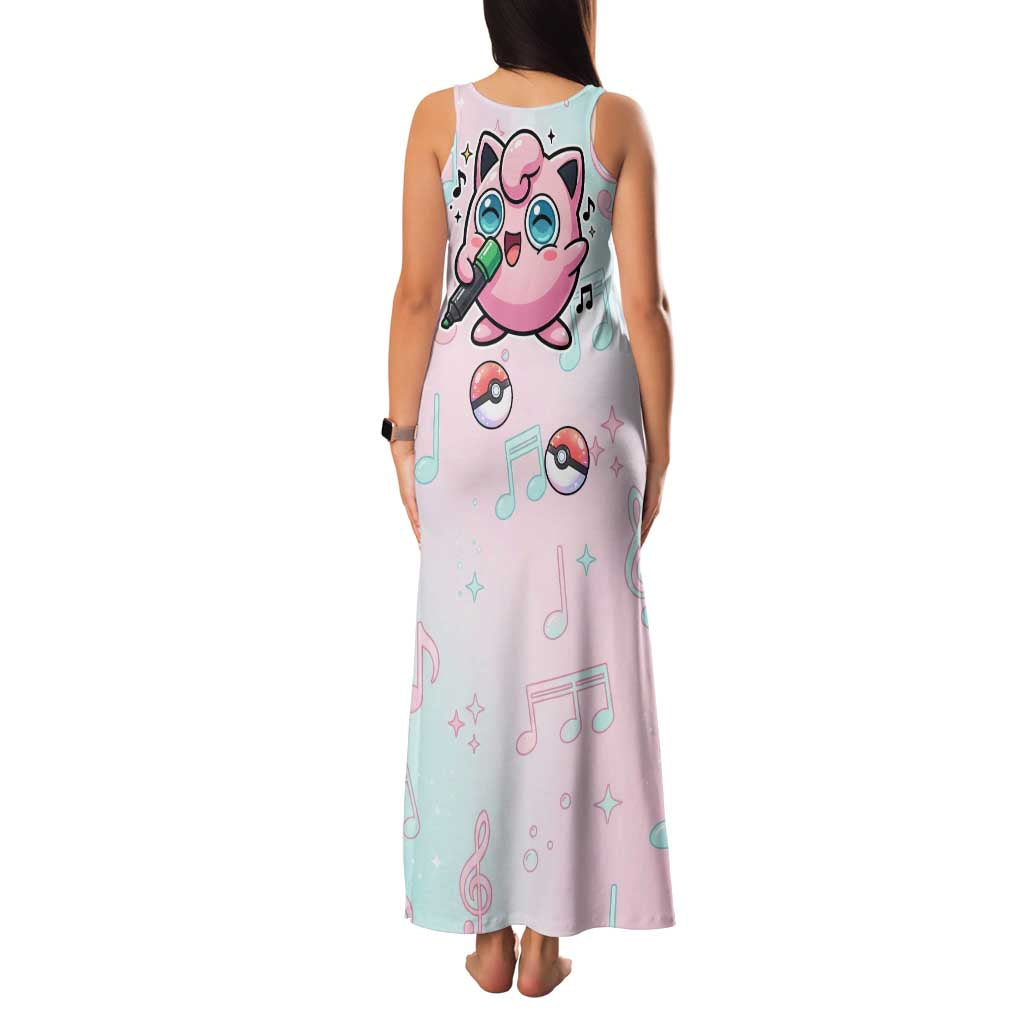 Jigglypuff Family Matching Tank Maxi Dress and Hawaiian Shirt Pastel Melody Pop Art