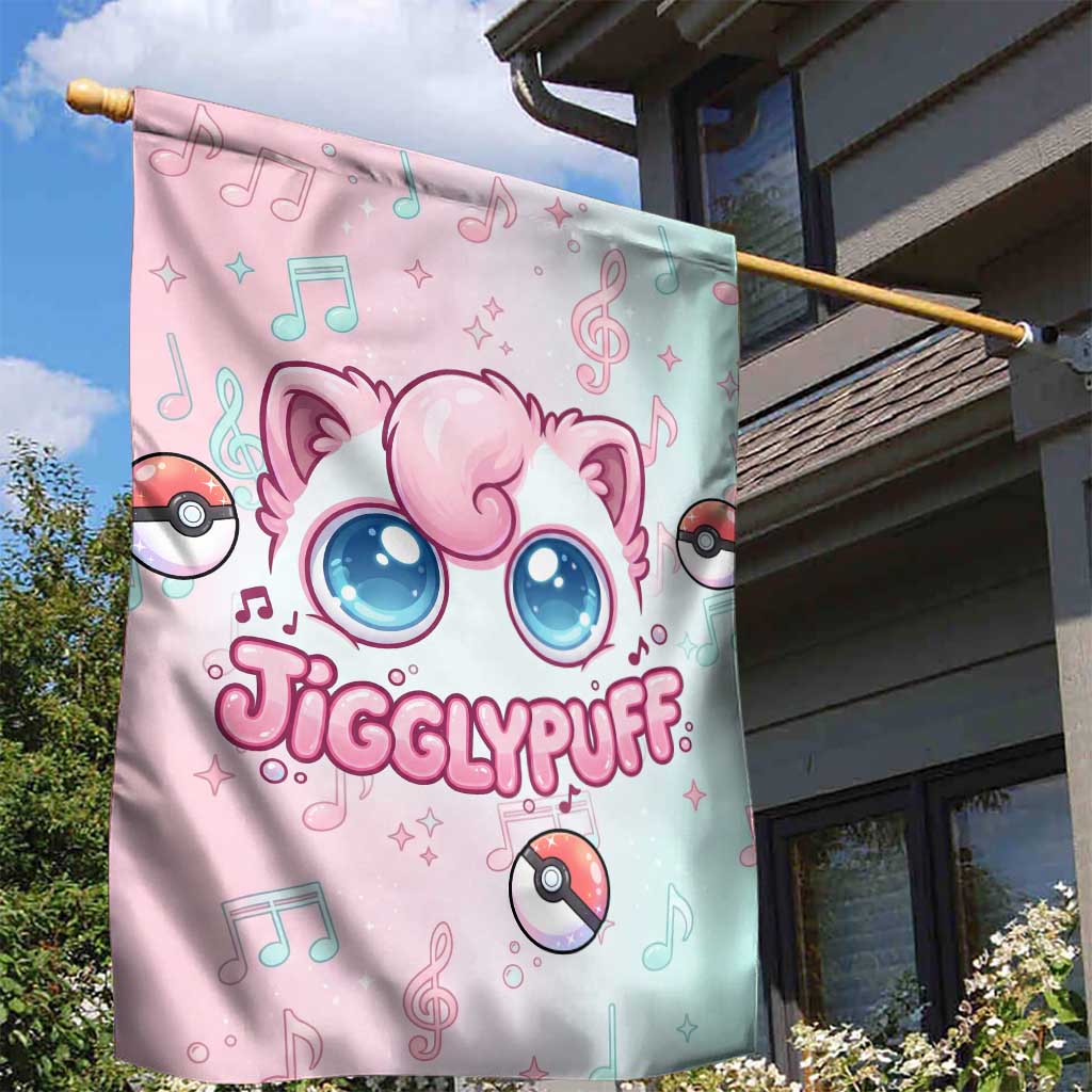 Jigglypuff Garden Flag Pastel Melody Pop Art