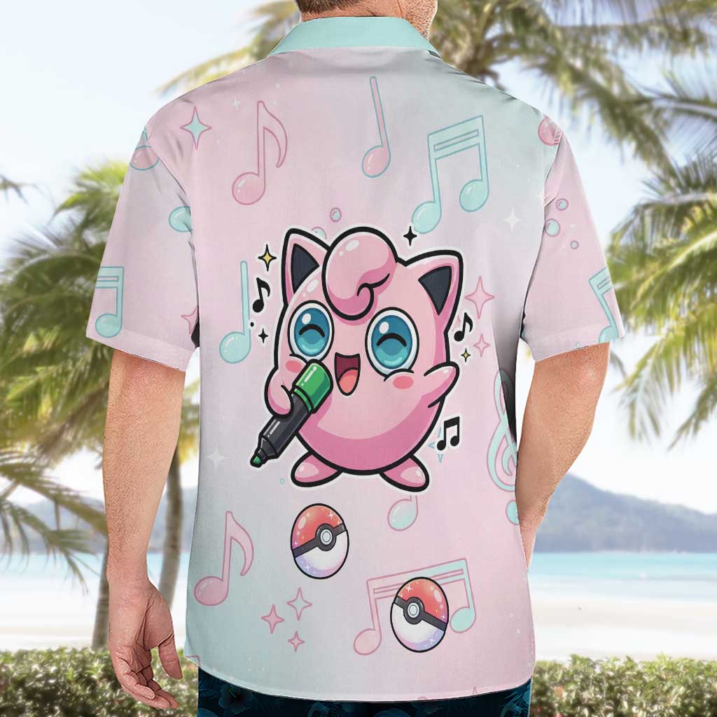 Jigglypuff Hawaiian Shirt Pastel Melody Pop Art