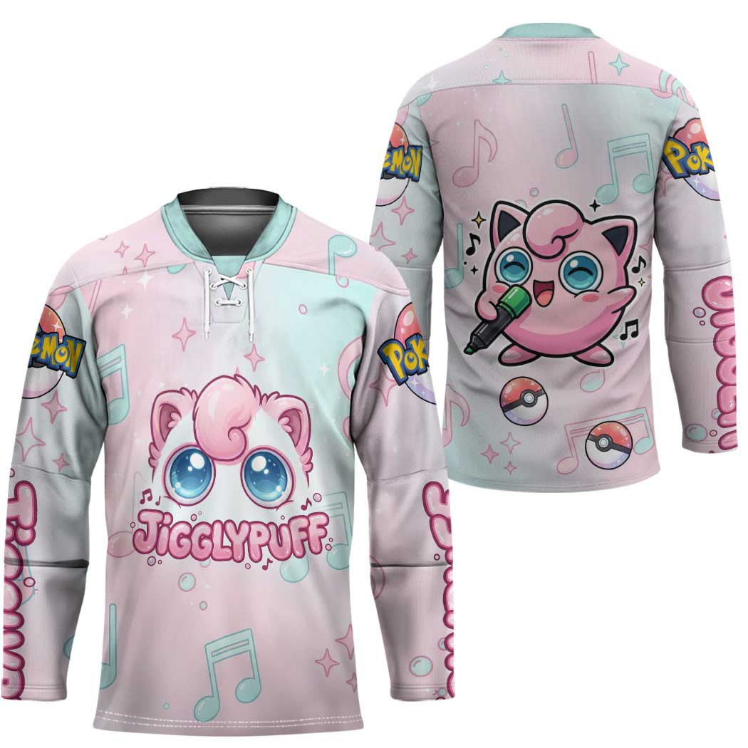 Jigglypuff Hockey Jersey Pastel Melody Pop Art