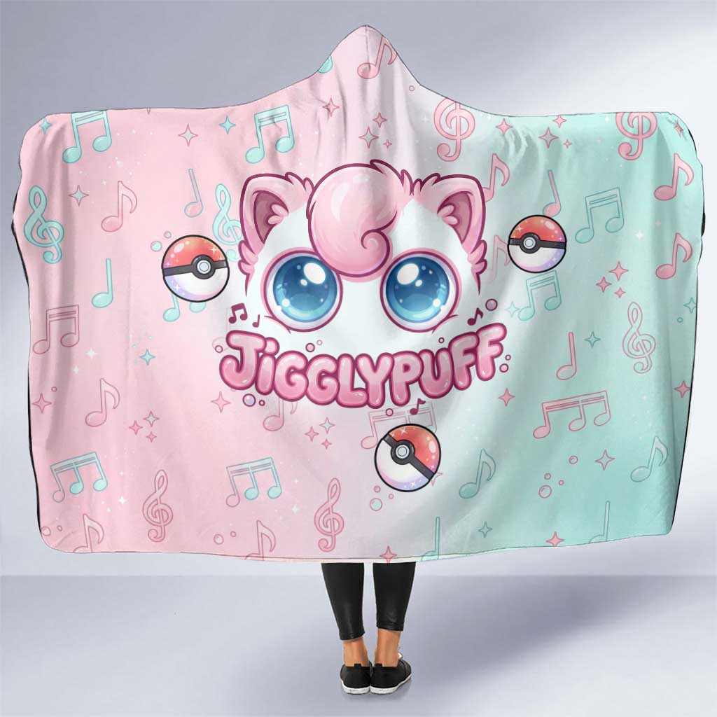 Jigglypuff Hooded Blanket Pastel Melody Pop Art