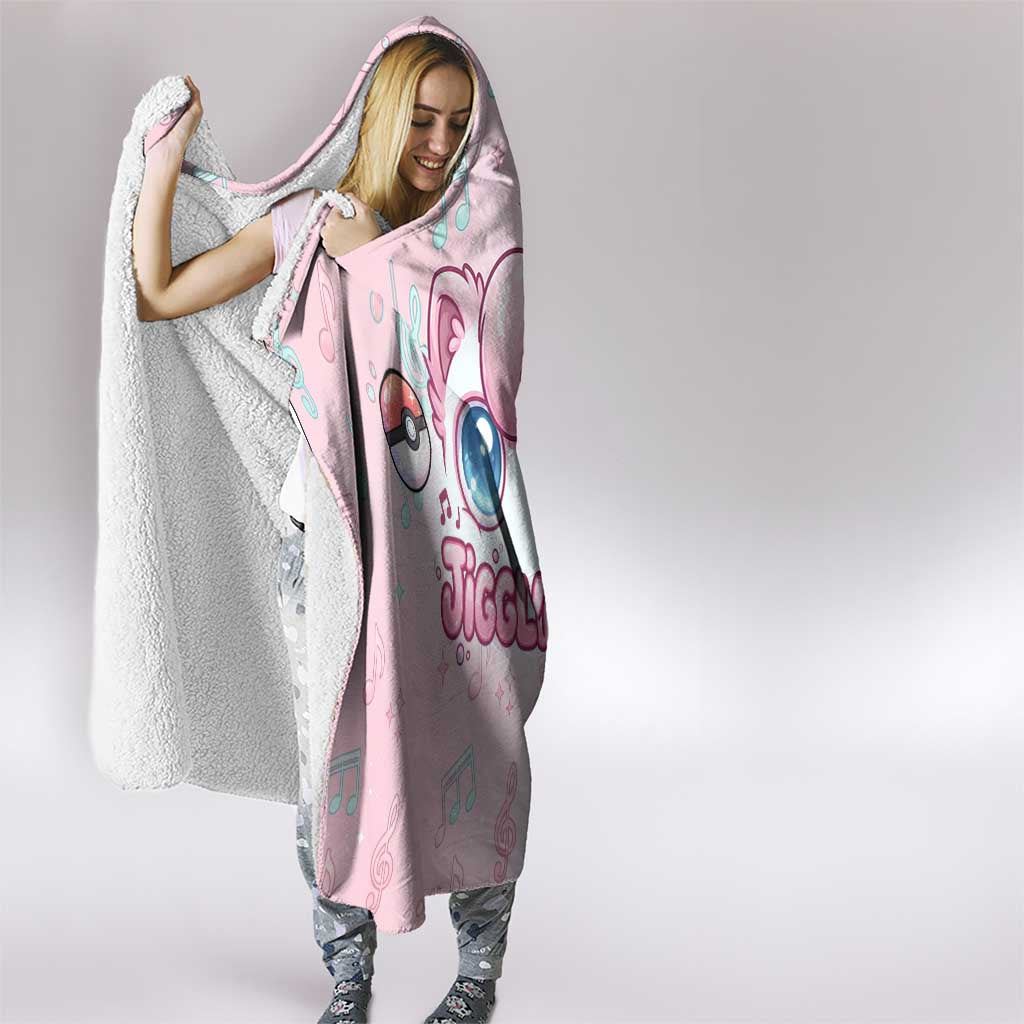 Jigglypuff Hooded Blanket Pastel Melody Pop Art
