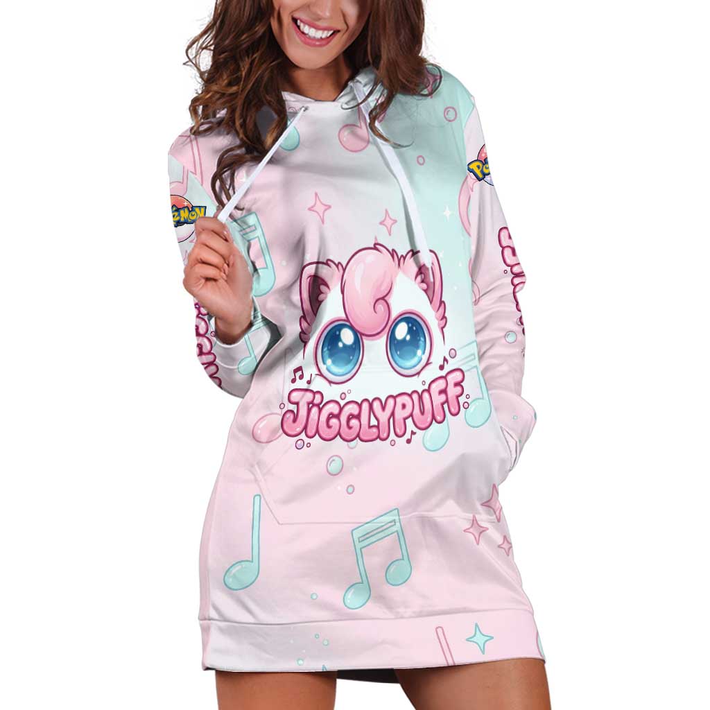 Jigglypuff Hoodie Dress Pastel Melody Pop Art