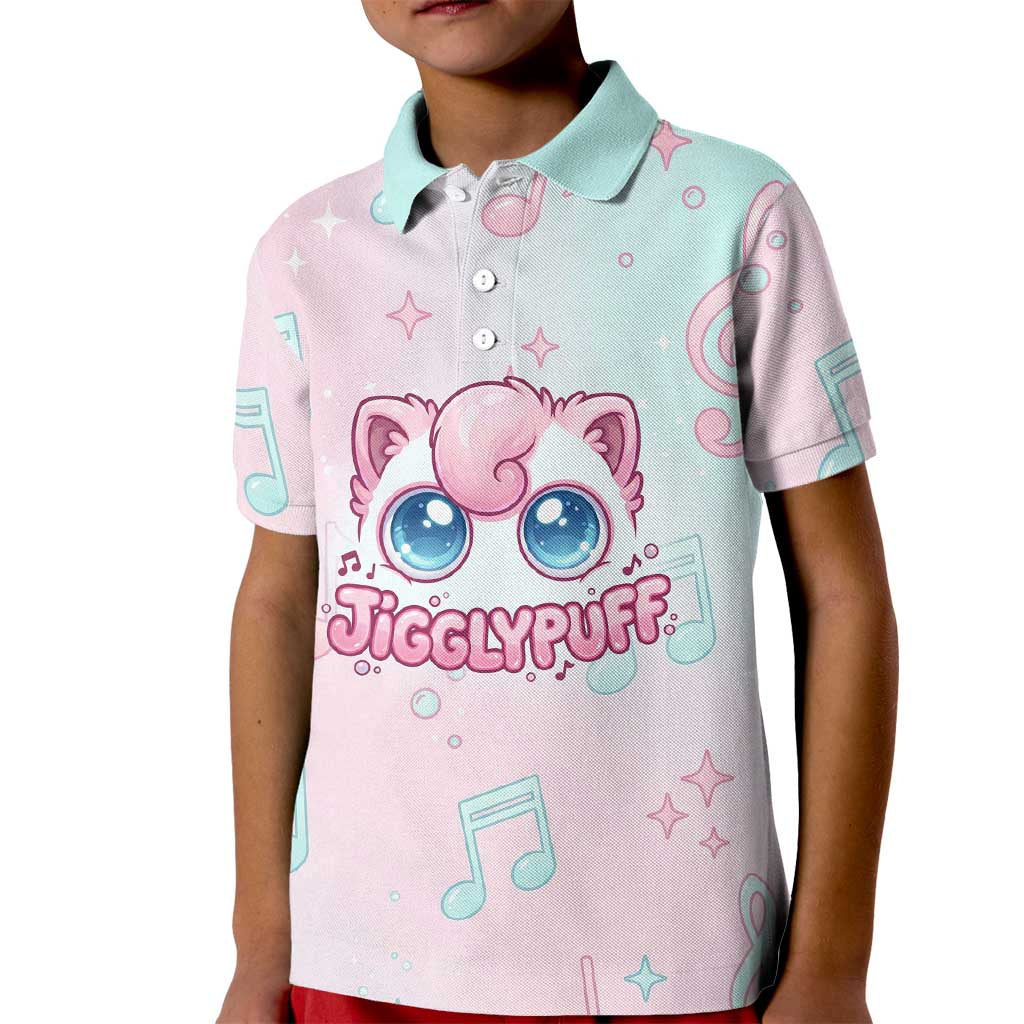 Jigglypuff Kid Polo Shirt Pastel Melody Pop Art