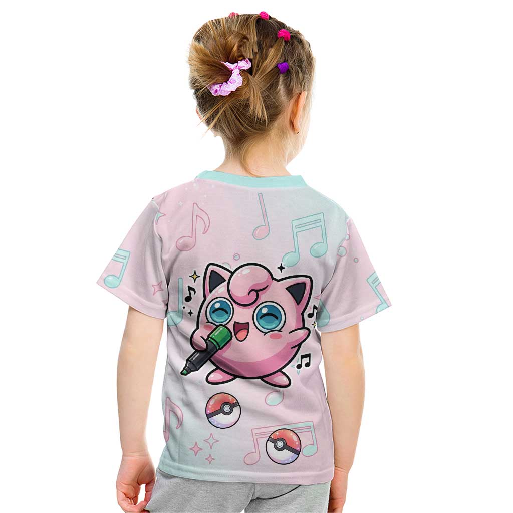 Jigglypuff Kid T Shirt Pastel Melody Pop Art