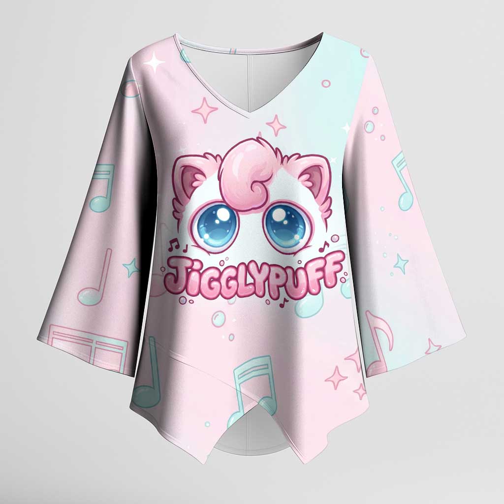 Jigglypuff Kimono Sleeve Blouse Pastel Melody Pop Art