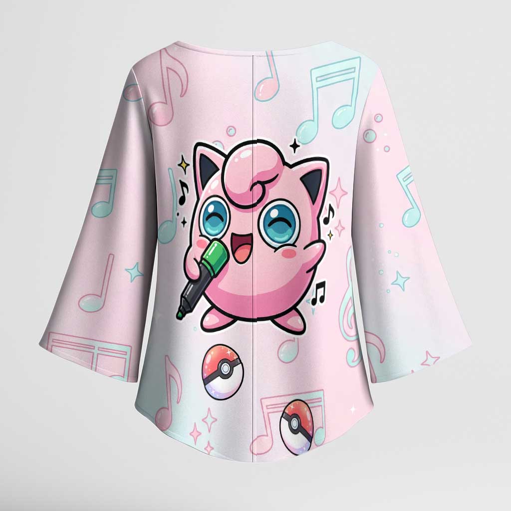 Jigglypuff Kimono Sleeve Blouse Pastel Melody Pop Art