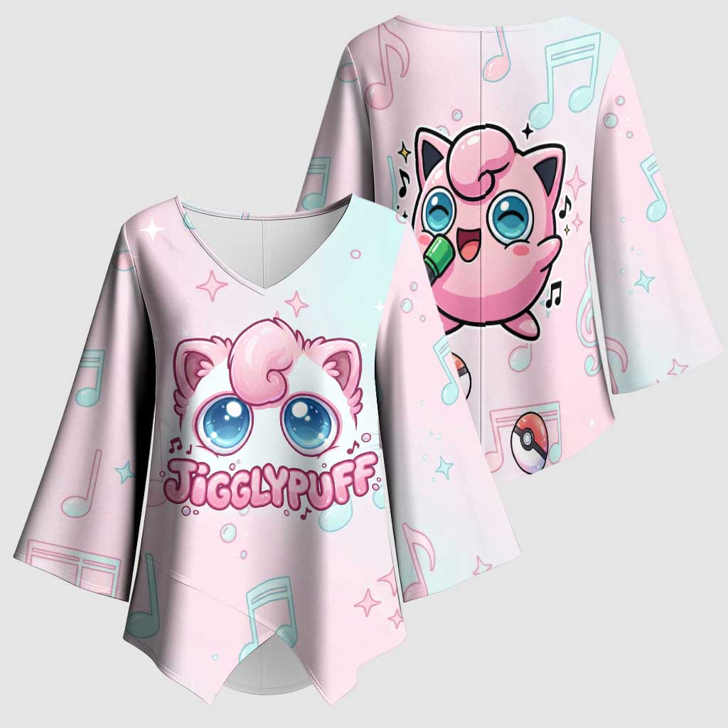 Jigglypuff Kimono Sleeve Blouse Pastel Melody Pop Art