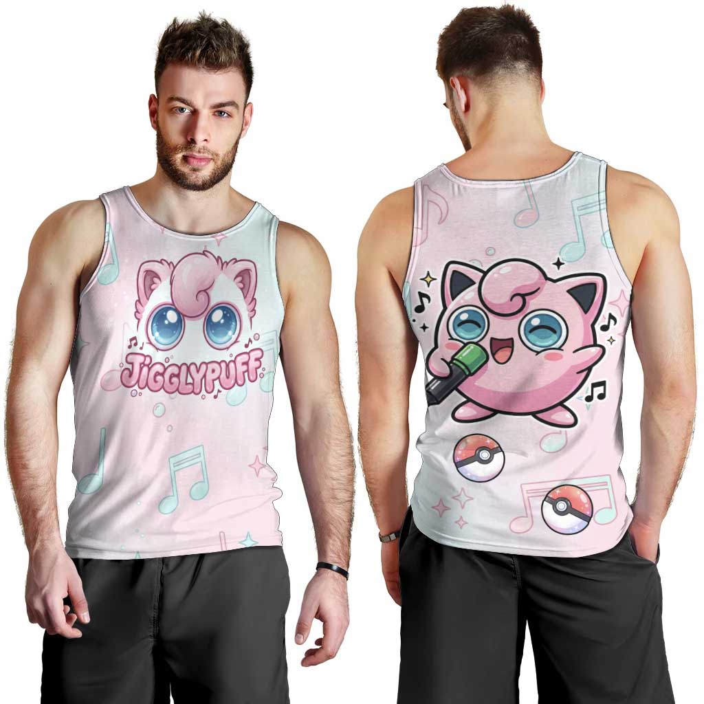 Jigglypuff Men Tank Top Pastel Melody Pop Art
