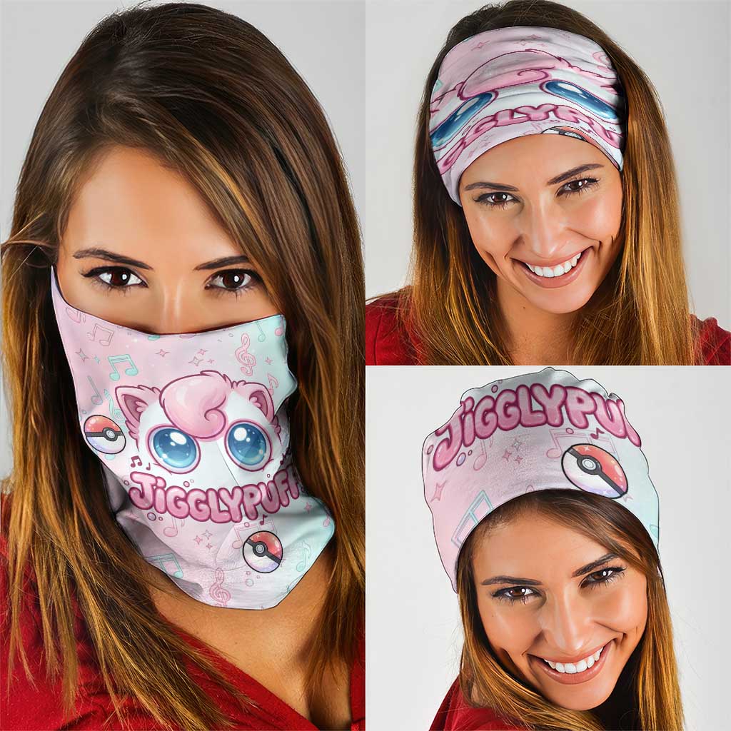 Jigglypuff Neck Gaiter Pastel Melody Pop Art