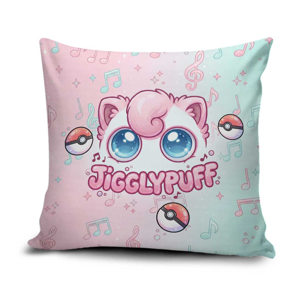 Jigglypuff Pillow Cover Pastel Melody Pop Art