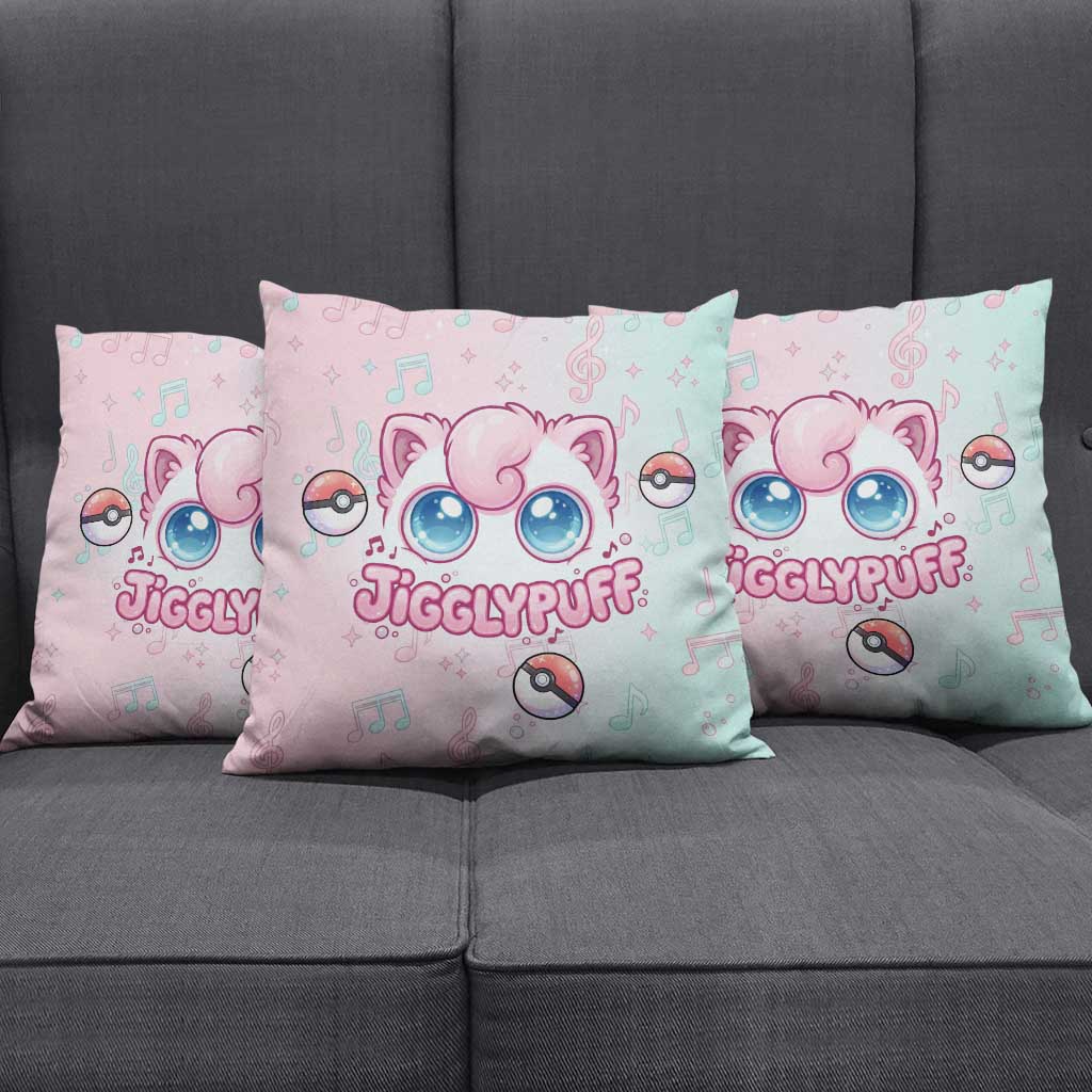 Jigglypuff Pillow Cover Pastel Melody Pop Art