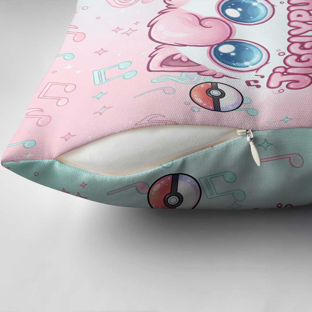 Jigglypuff Pillow Cover Pastel Melody Pop Art