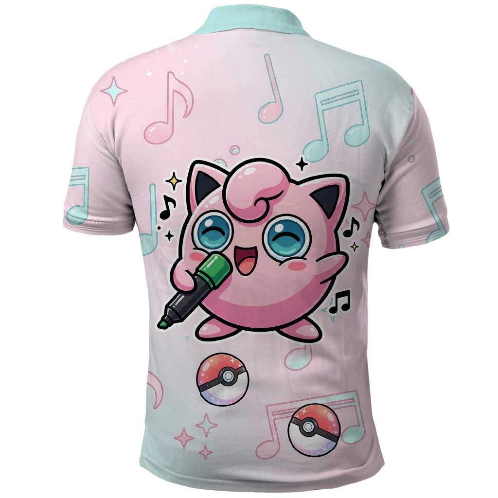 Jigglypuff Polo Shirt Pastel Melody Pop Art