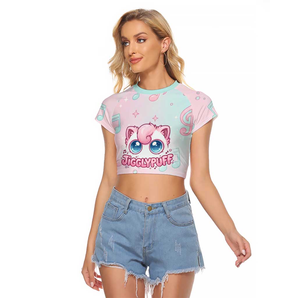 Jigglypuff Raglan Cropped T Shirt Pastel Melody Pop Art