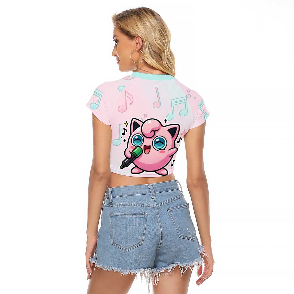Jigglypuff Raglan Cropped T Shirt Pastel Melody Pop Art