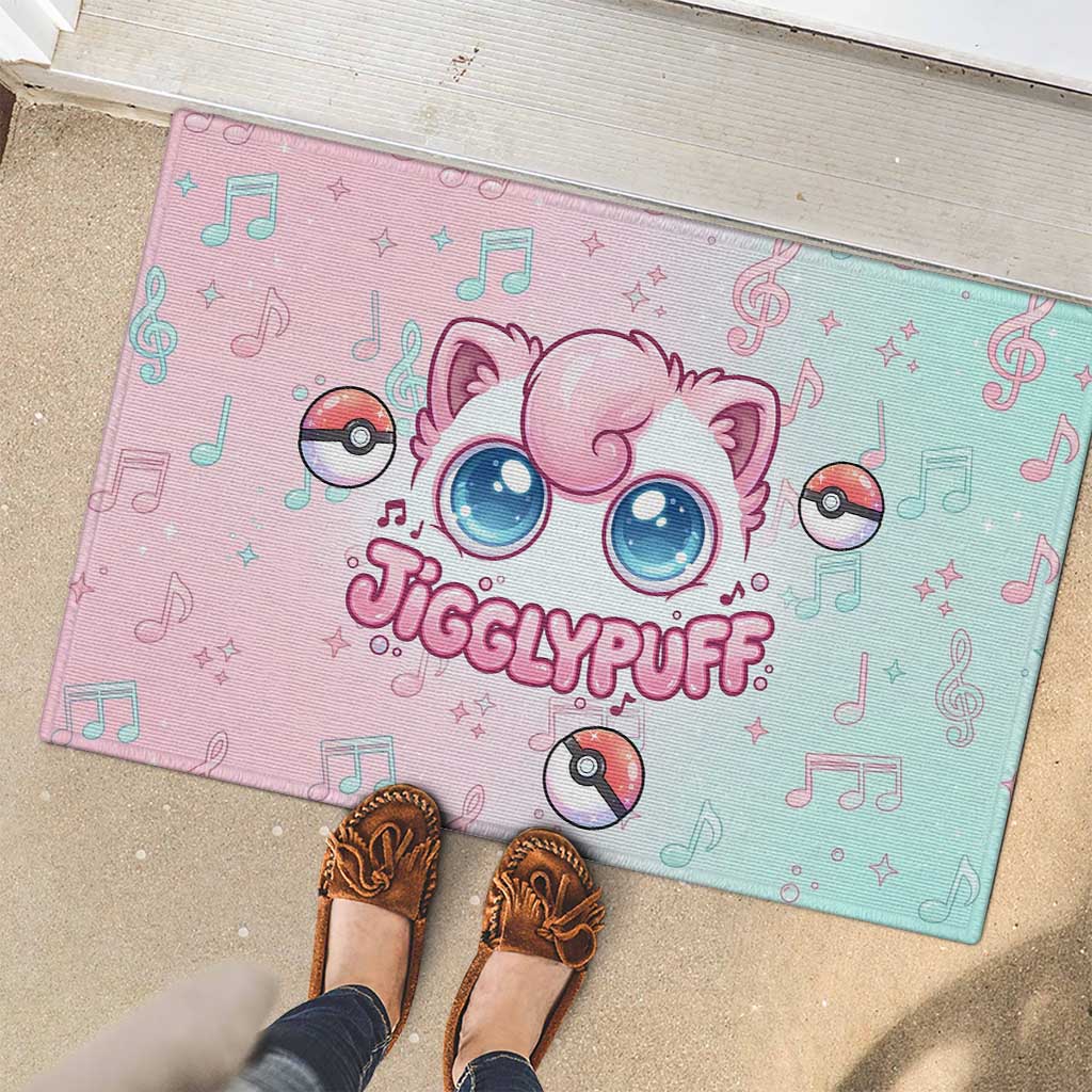 Jigglypuff Rubber Doormat Pastel Melody Pop Art
