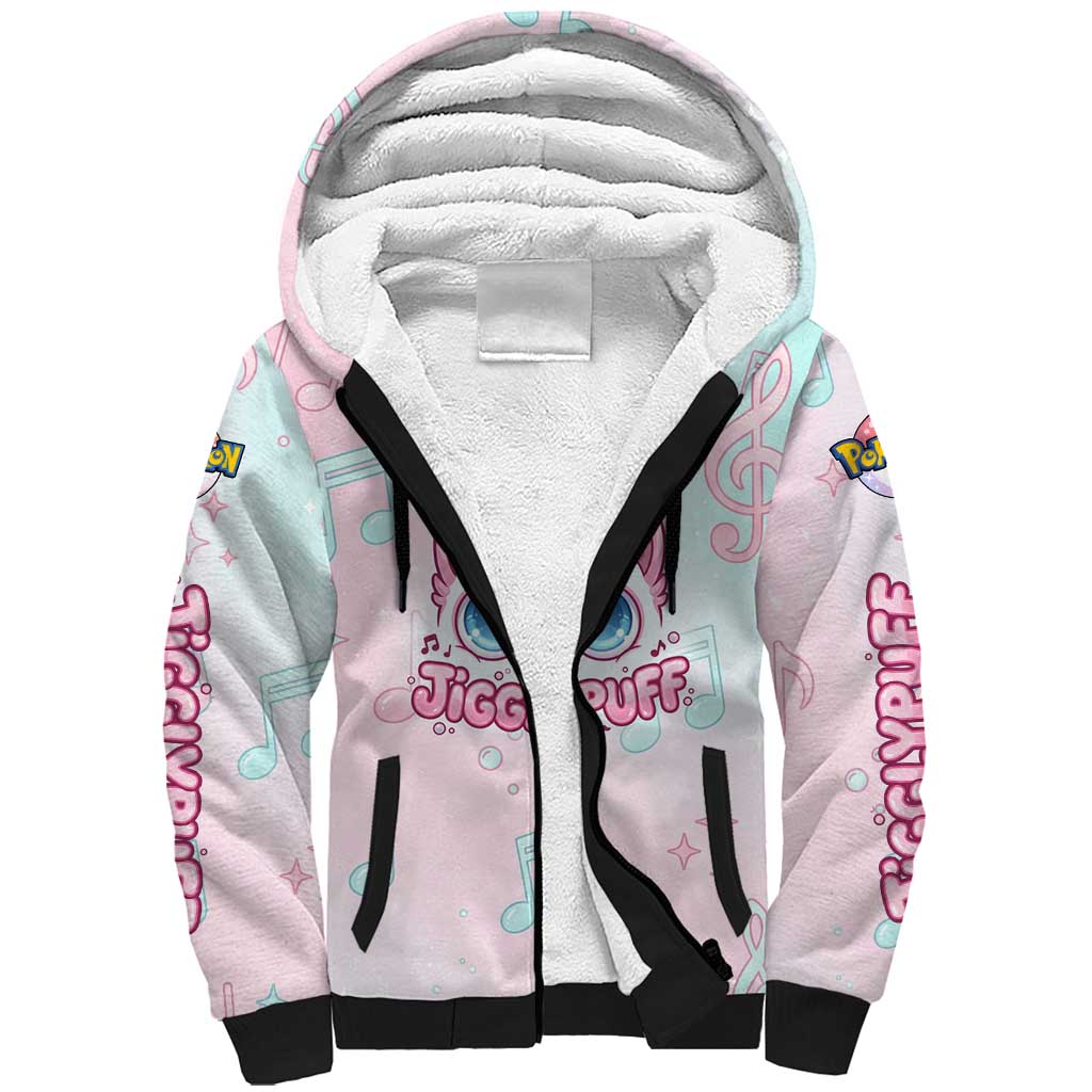 Jigglypuff Sherpa Hoodie Pastel Melody Pop Art