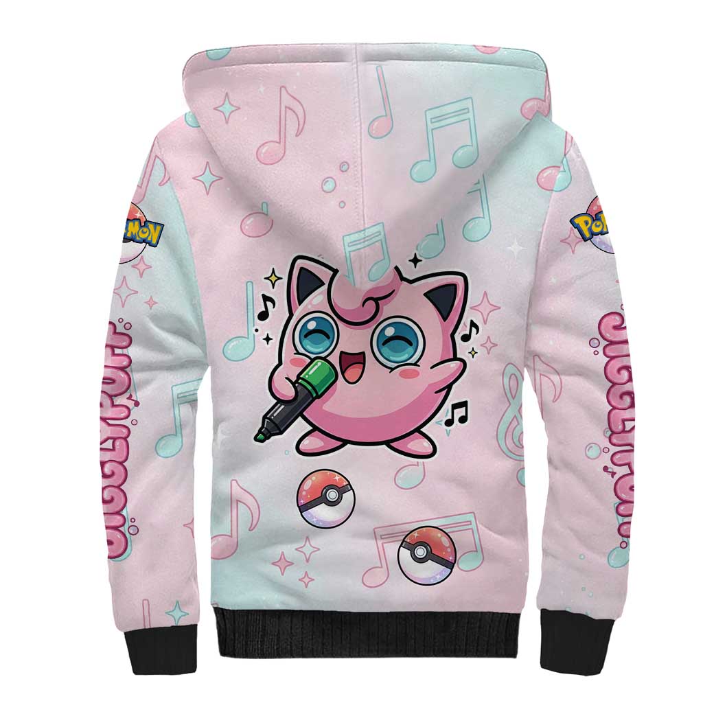 Jigglypuff Sherpa Hoodie Pastel Melody Pop Art