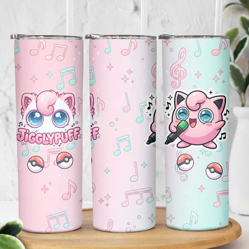 Jigglypuff Skinny Tumbler Pastel Melody Pop Art