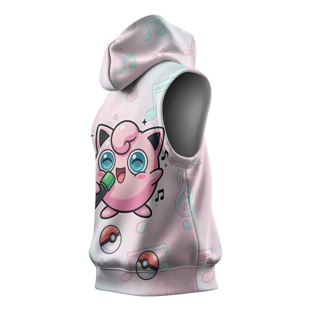 Jigglypuff Sleeveless Hoodie Pastel Melody Pop Art