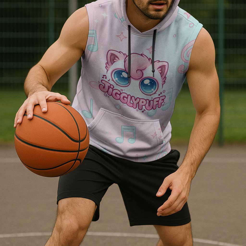 Jigglypuff Sleeveless Hoodie Pastel Melody Pop Art