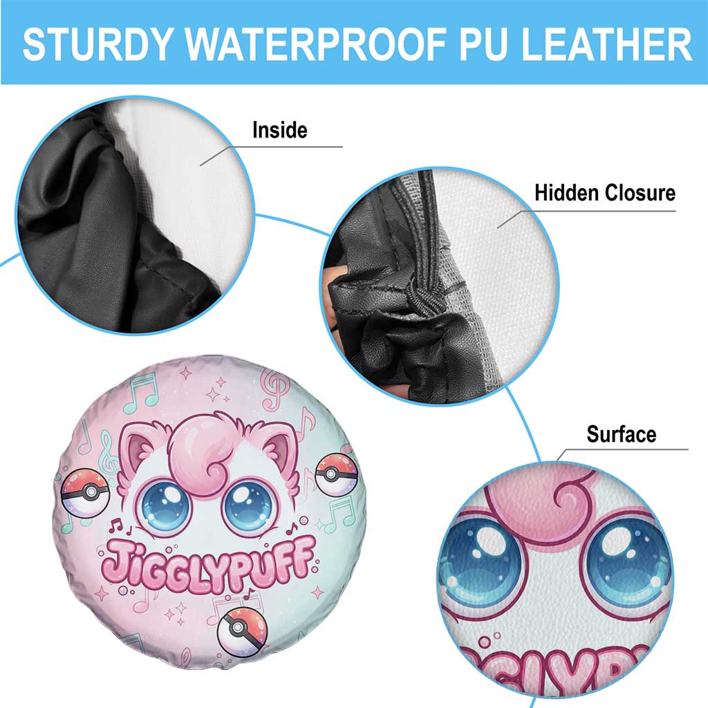 Jigglypuff Spare Tire Cover Pastel Melody Pop Art