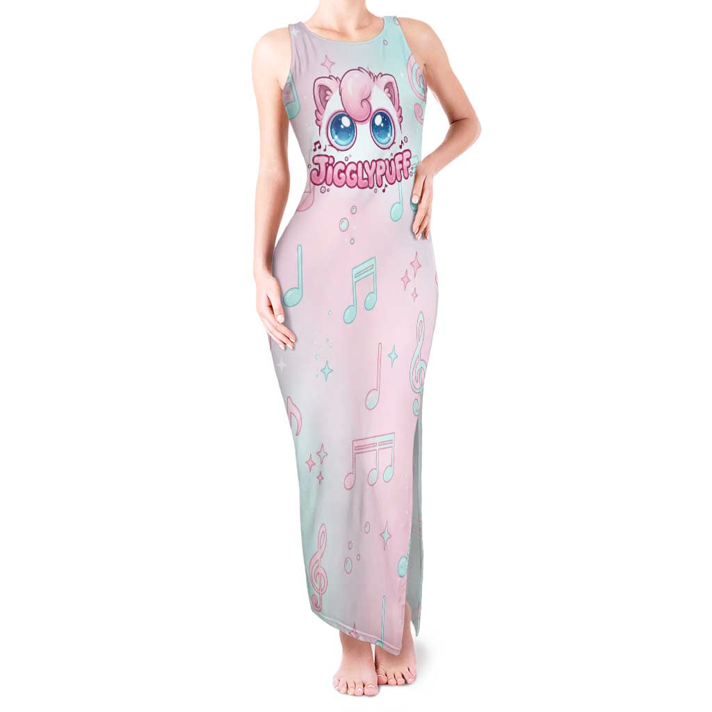 Jigglypuff Tank Maxi Dress Pastel Melody Pop Art