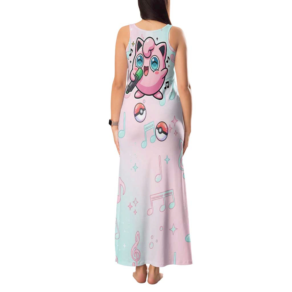 Jigglypuff Tank Maxi Dress Pastel Melody Pop Art