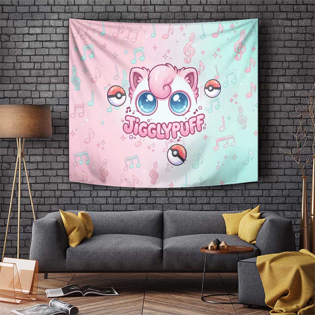Jigglypuff Tapestry Pastel Melody Pop Art