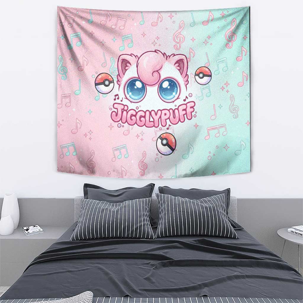 Jigglypuff Tapestry Pastel Melody Pop Art