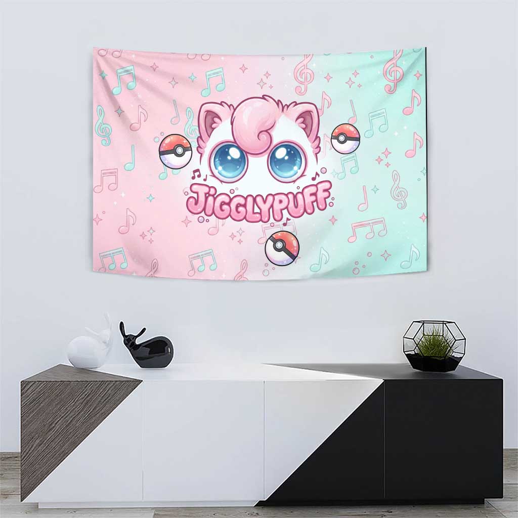 Jigglypuff Tapestry Pastel Melody Pop Art