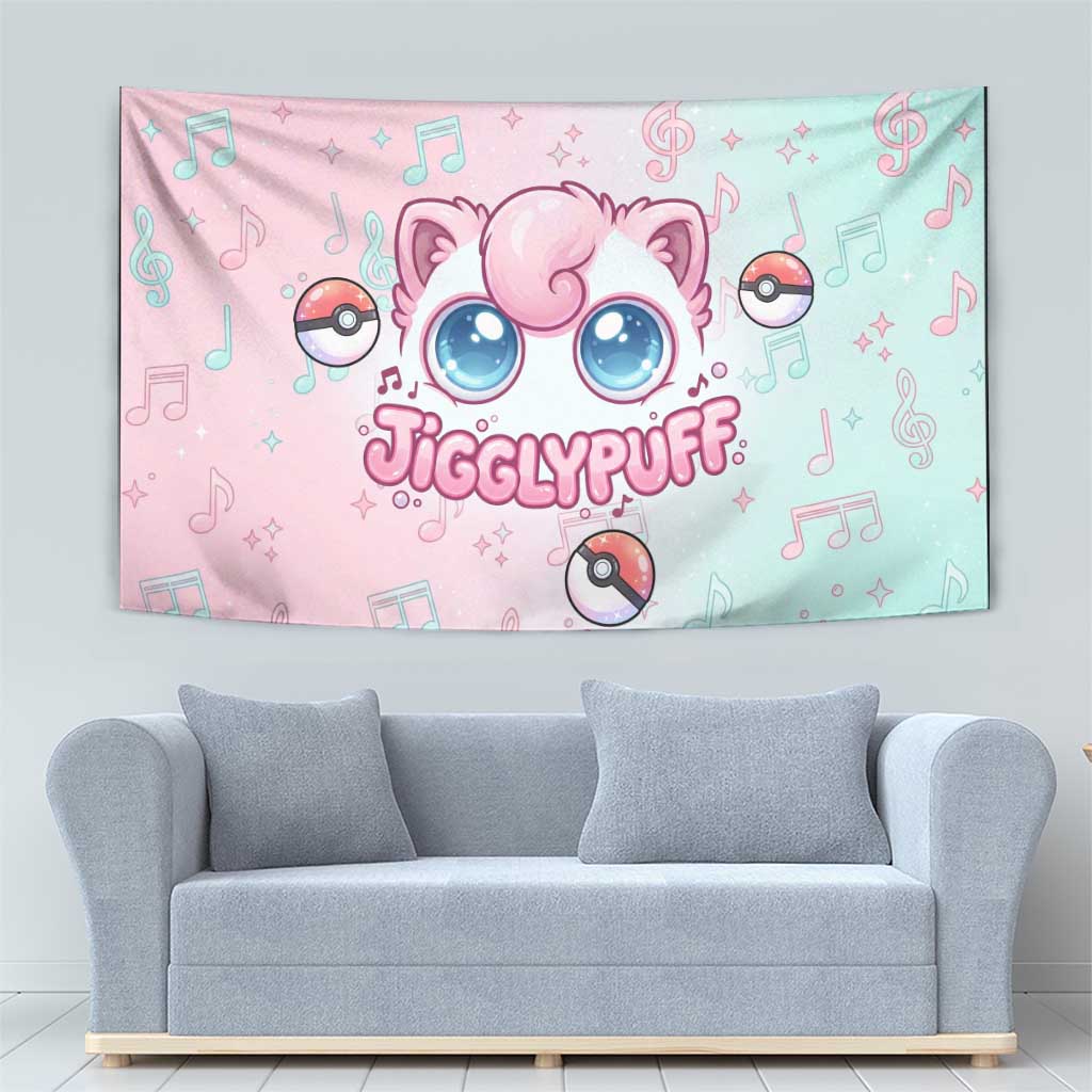 Jigglypuff Tapestry Pastel Melody Pop Art