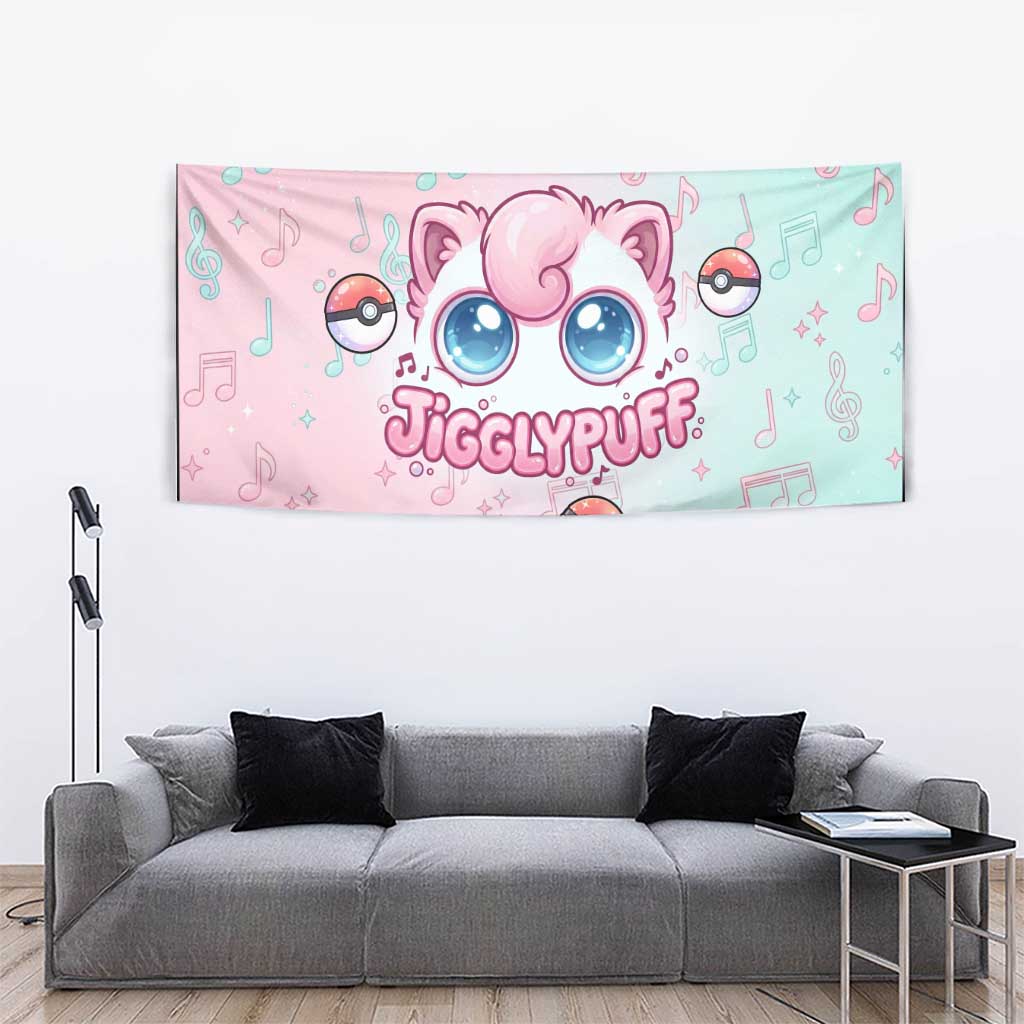 Jigglypuff Tapestry Pastel Melody Pop Art