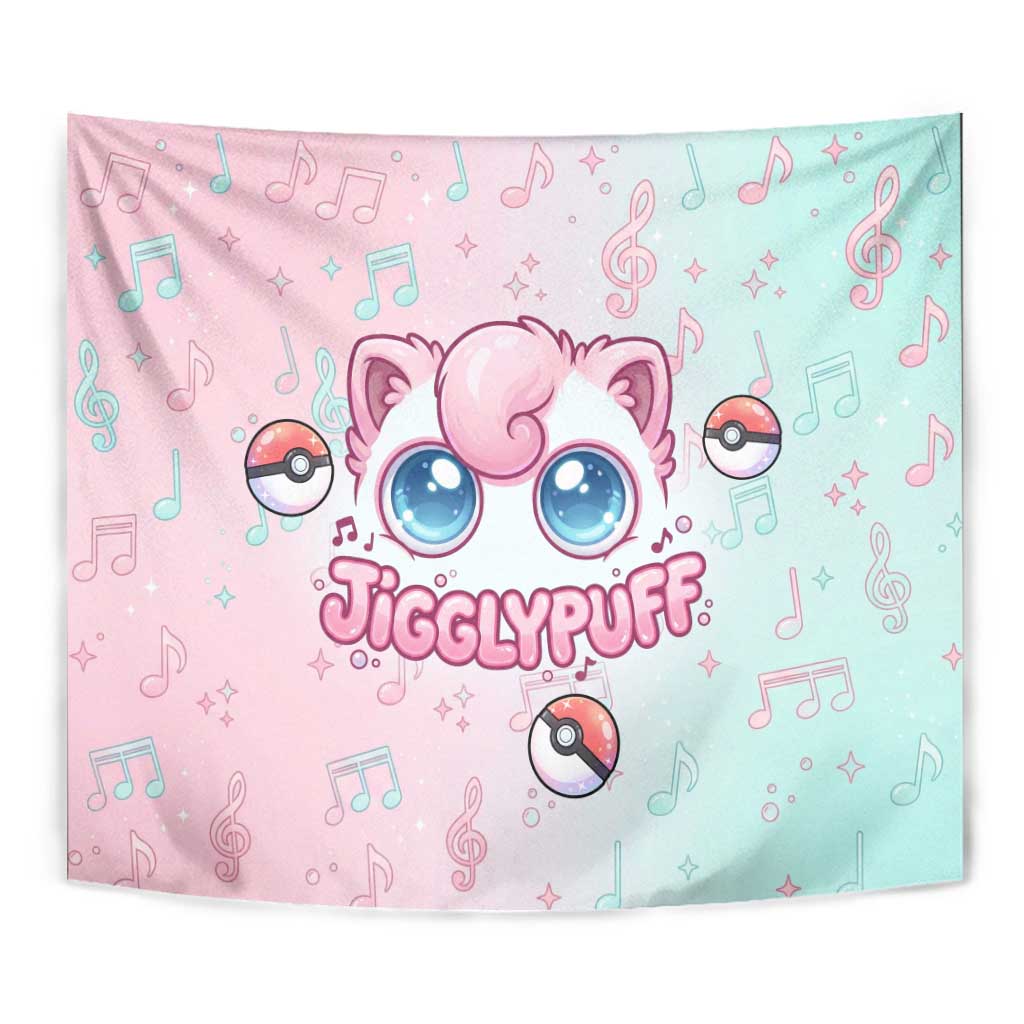 Jigglypuff Tapestry Pastel Melody Pop Art