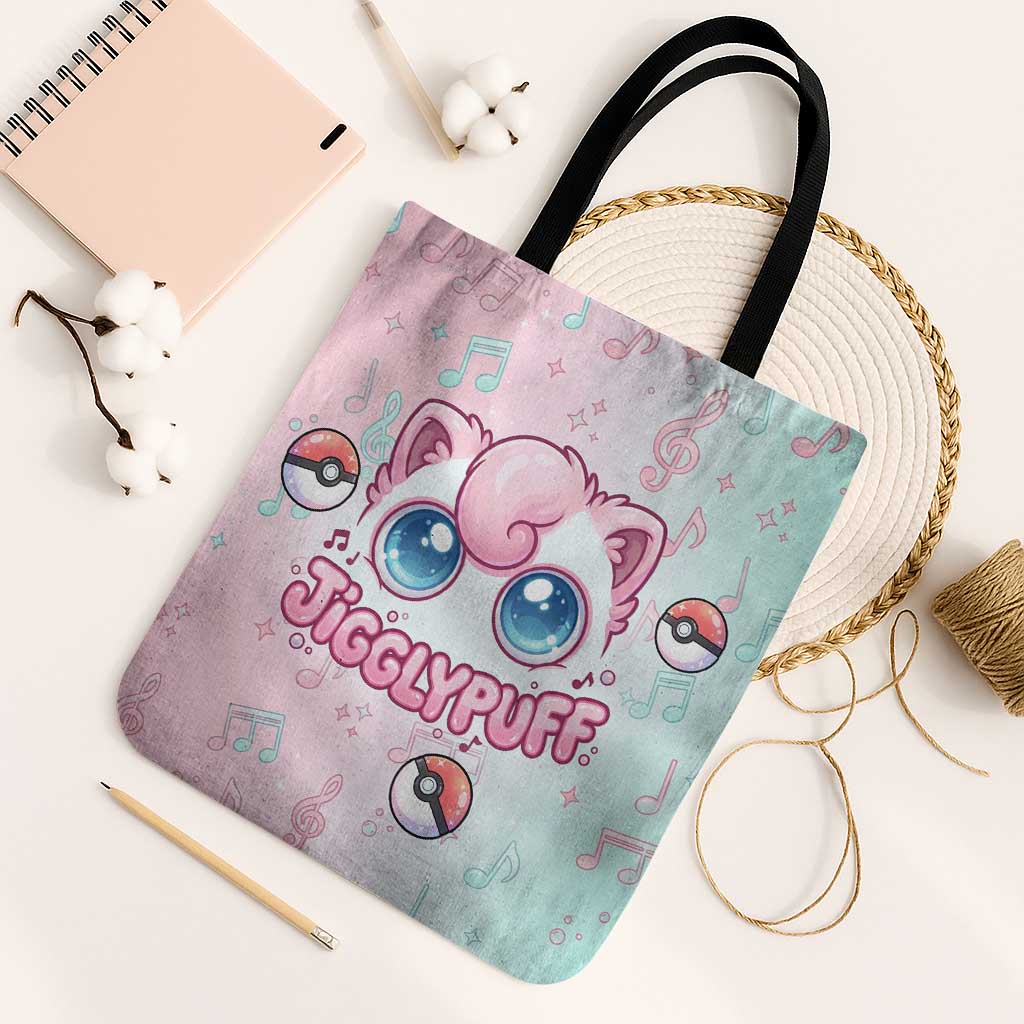 Jigglypuff Tote Bag Pastel Melody Pop Art