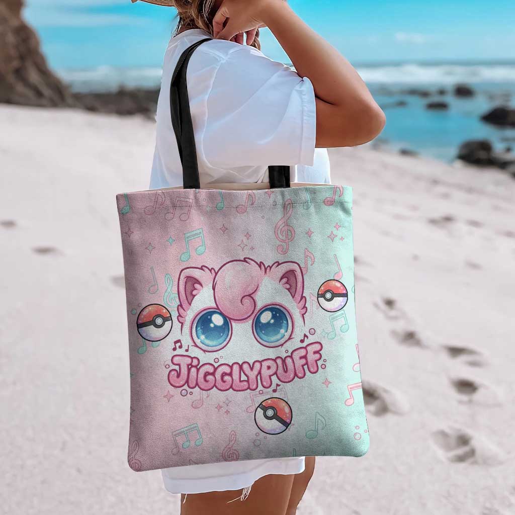 Jigglypuff Tote Bag Pastel Melody Pop Art