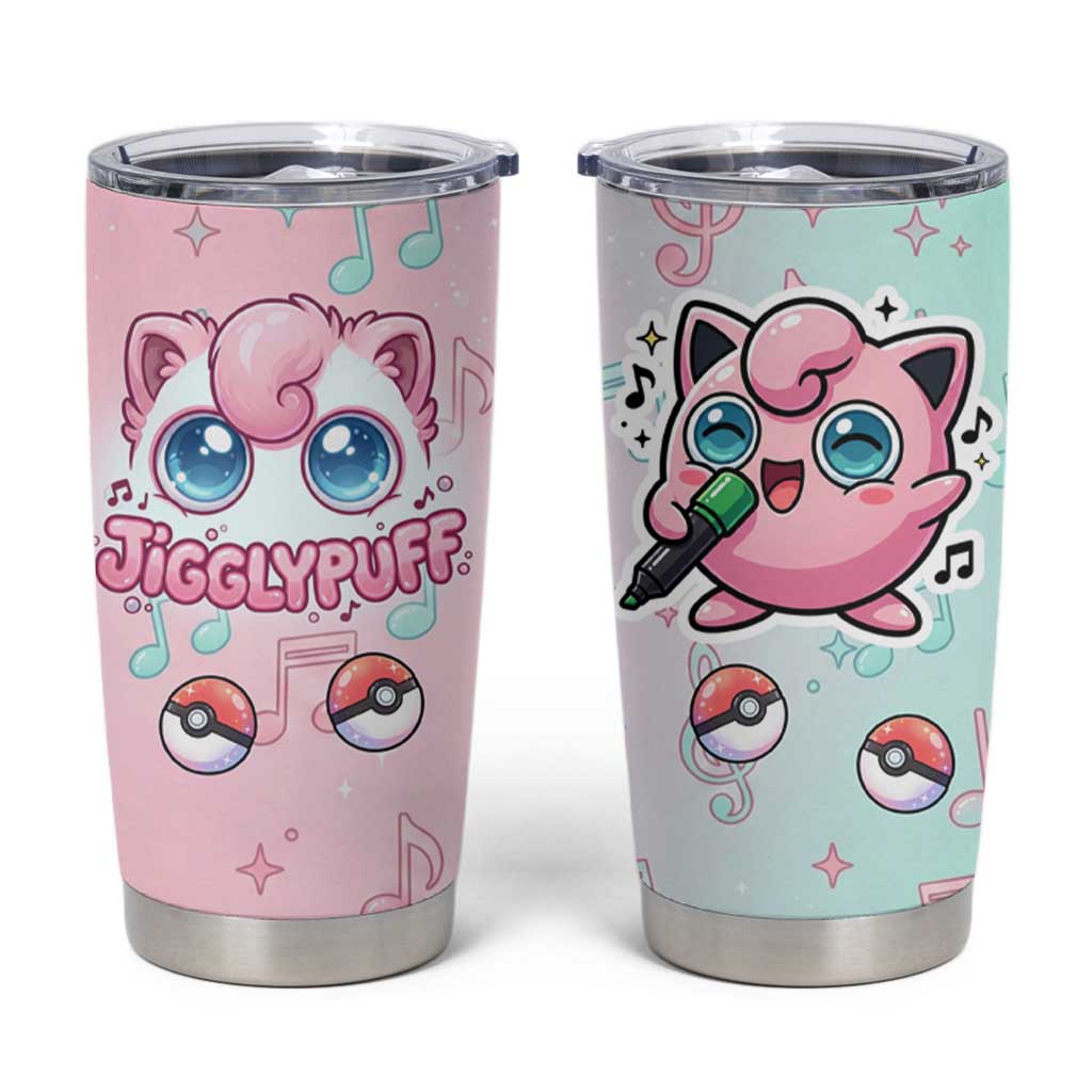 Jigglypuff Tumbler Cup Pastel Melody Pop Art