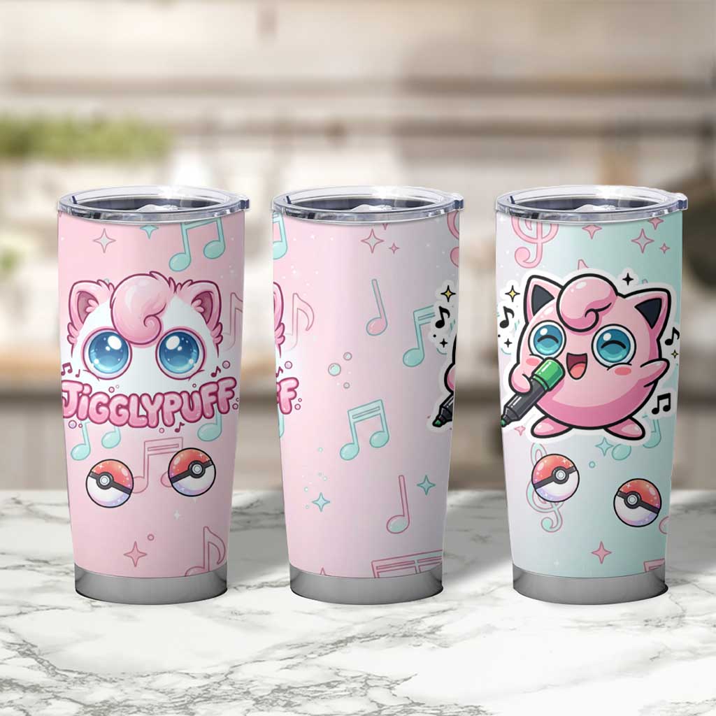Jigglypuff Tumbler Cup Pastel Melody Pop Art