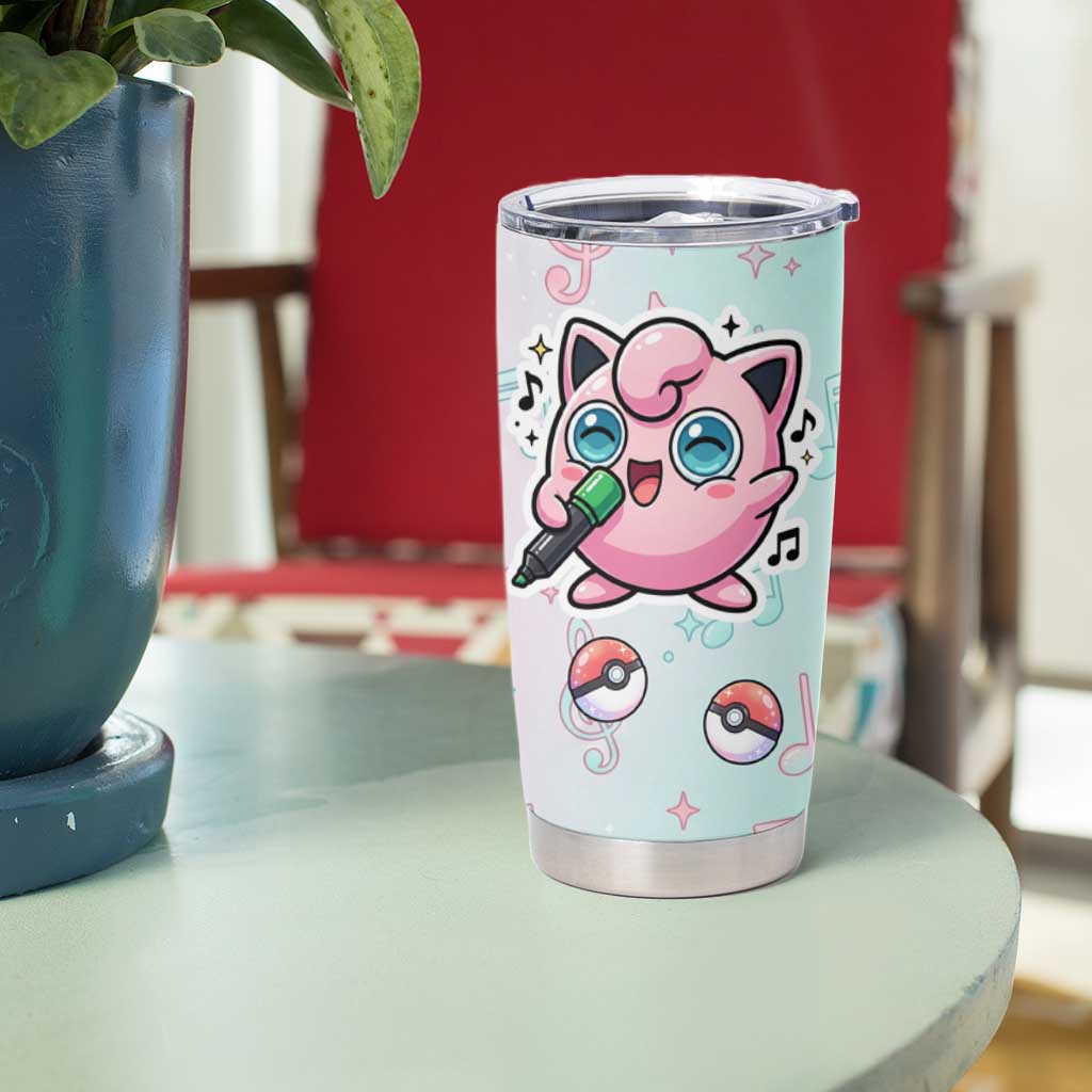 Jigglypuff Tumbler Cup Pastel Melody Pop Art