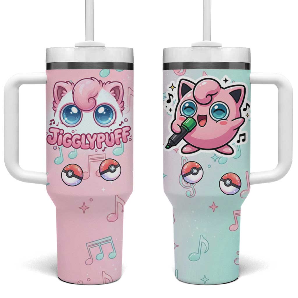 Jigglypuff Tumbler With Handle Pastel Melody Pop Art