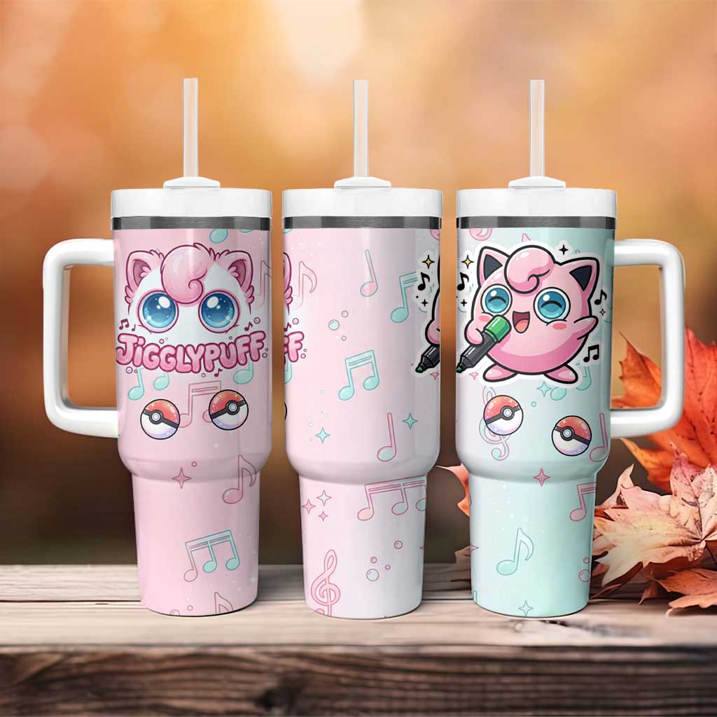 Jigglypuff Tumbler With Handle Pastel Melody Pop Art