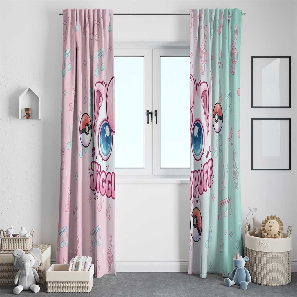 Jigglypuff Window Curtain Pastel Melody Pop Art