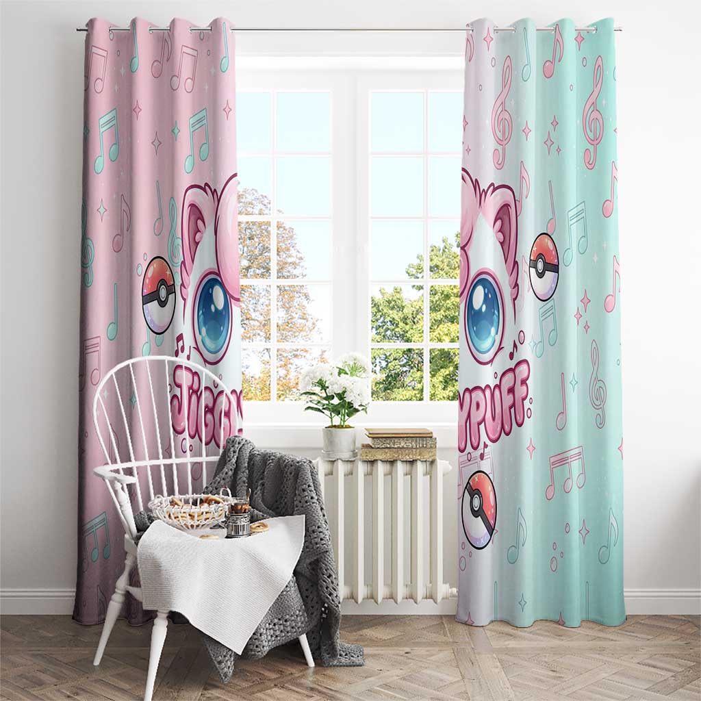 Jigglypuff Window Curtain Pastel Melody Pop Art