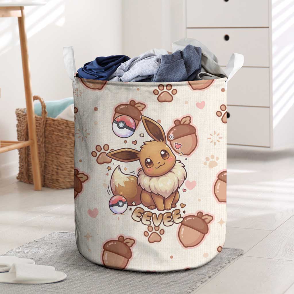 Eevee Laundry Basket Cozy Autumn Acorn Art