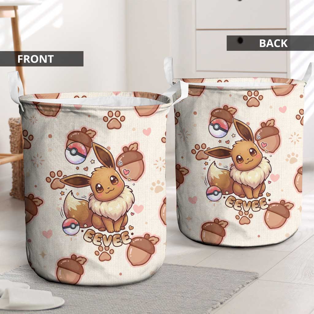 Eevee Laundry Basket Cozy Autumn Acorn Art